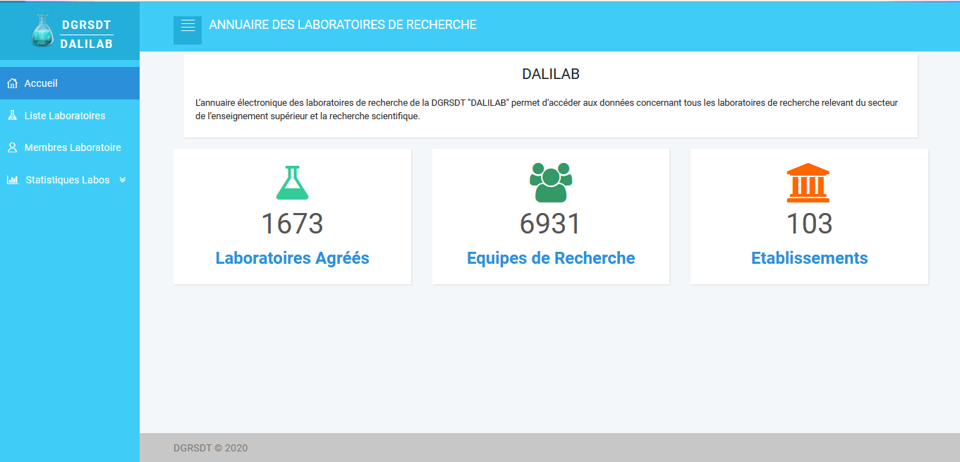 Annuaire des Laboratoires de Recherche : DALILAB