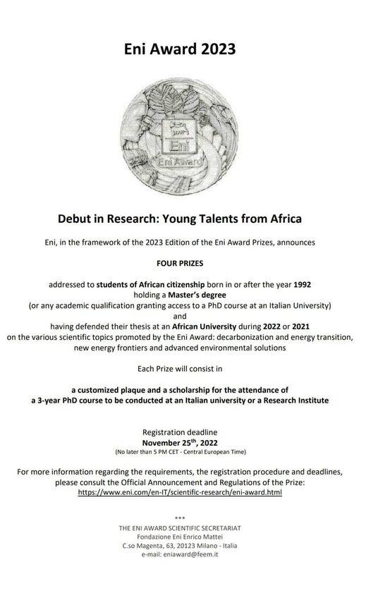 Eni_Award_Debut_in_Research-Young_Talents_for_Africa_Prize